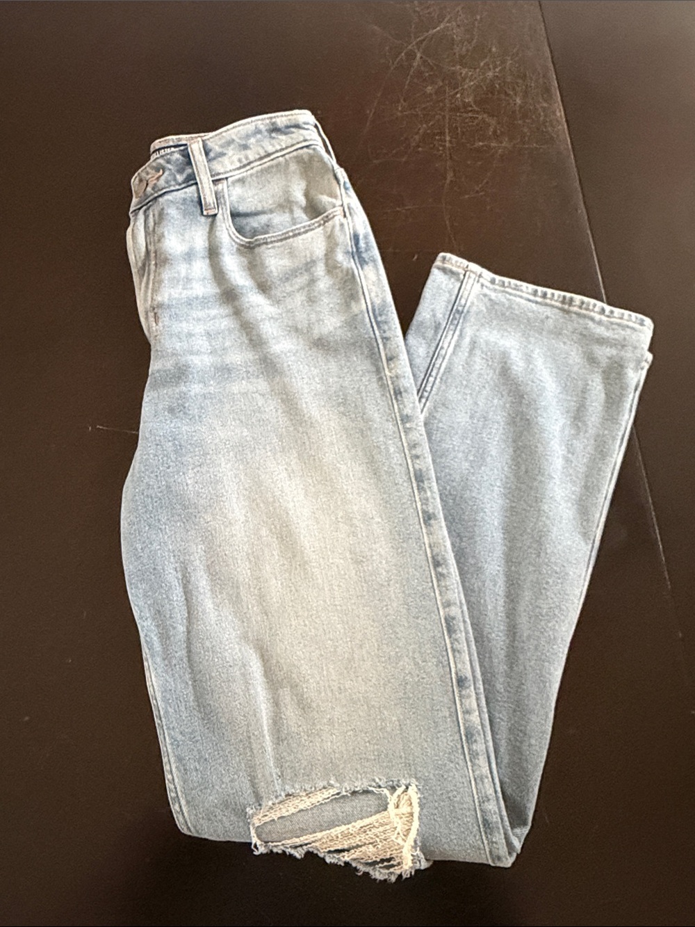 Hollister light wash ultra high rise dad Jean